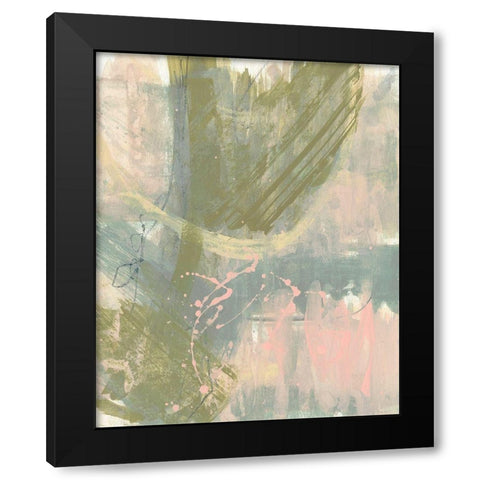 Op Splash II Black Modern Wood Framed Art Print with Double Matting by Goldberger, Jennifer