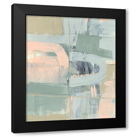 Color Block Pastels I Black Modern Wood Framed Art Print with Double Matting by Goldberger, Jennifer