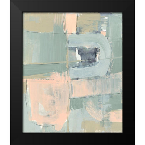 Color Block Pastels II Black Modern Wood Framed Art Print by Goldberger, Jennifer