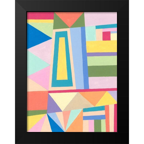 Confetti Structure I Black Modern Wood Framed Art Print by Galapon, Nikki
