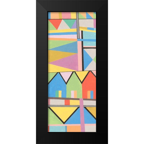 Flag Structure I Black Modern Wood Framed Art Print by Galapon, Nikki