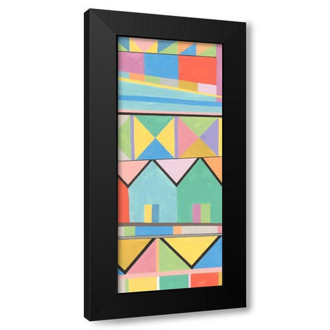 Flag Structure II Black Modern Wood Framed Art Print with Double Matting by Galapon, Nikki