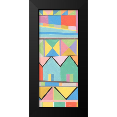 Flag Structure II Black Modern Wood Framed Art Print by Galapon, Nikki