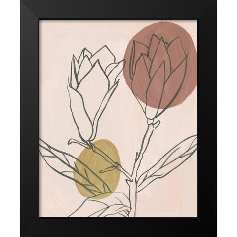 Blush I Black Modern Wood Framed Art Print by Wang, Melissa