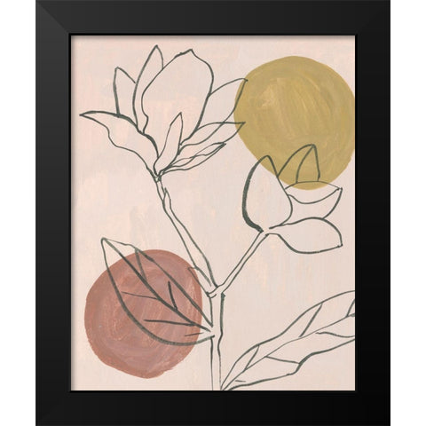 Blush II Black Modern Wood Framed Art Print by Wang, Melissa