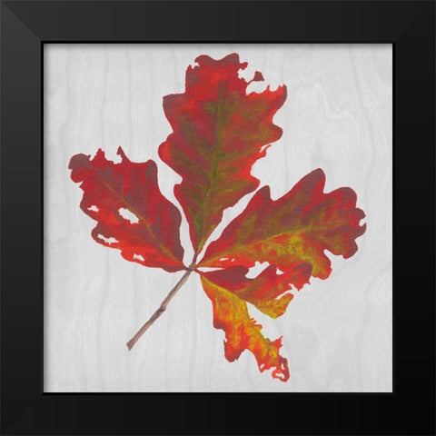 Autumn Leaves V Black Modern Wood Framed Art Print by Miller, Dianne