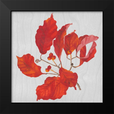 Autumn Leaves VI Black Modern Wood Framed Art Print by Miller, Dianne