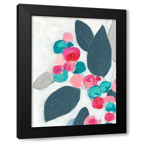 Berry Rhapsody I Black Modern Wood Framed Art Print with Double Matting by Vess, June Erica