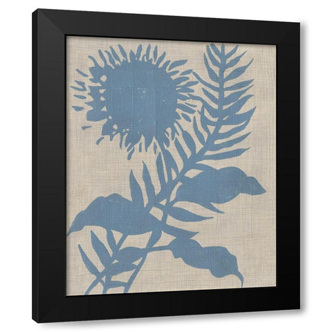 Dusk Botanical V Black Modern Wood Framed Art Print with Double Matting by Zarris, Chariklia