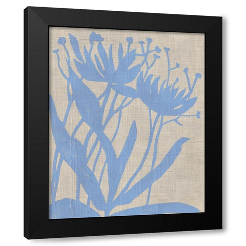 Dusk Botanical VI Black Modern Wood Framed Art Print with Double Matting by Zarris, Chariklia