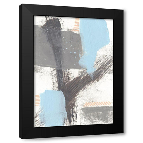 Kenetic I Black Modern Wood Framed Art Print with Double Matting by Moore, Regina