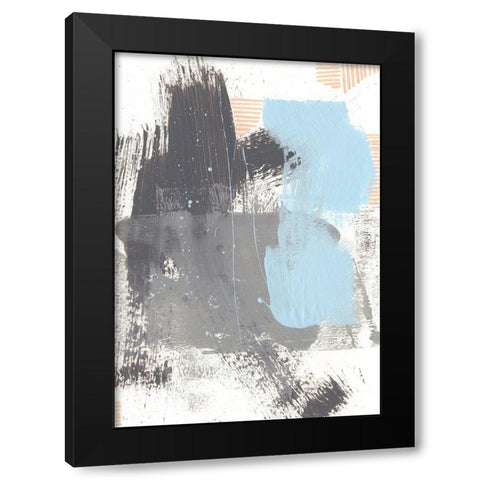 Kenetic II Black Modern Wood Framed Art Print with Double Matting by Moore, Regina