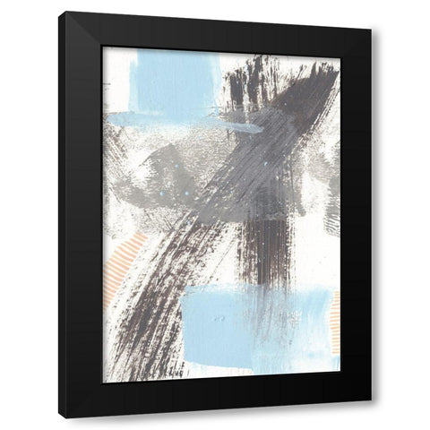 Kenetic III Black Modern Wood Framed Art Print with Double Matting by Moore, Regina