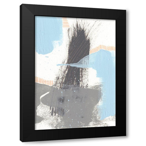 Kenetic V Black Modern Wood Framed Art Print by Moore, Regina