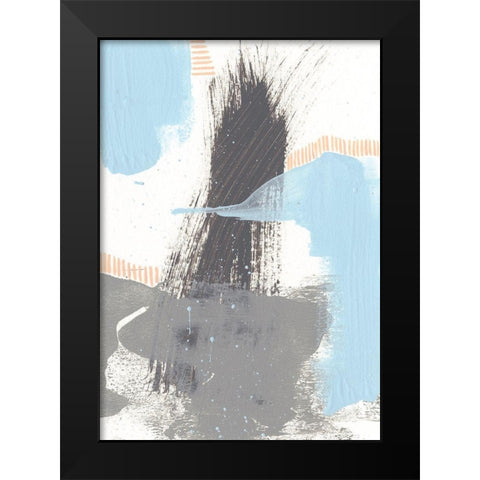 Kenetic V Black Modern Wood Framed Art Print by Moore, Regina