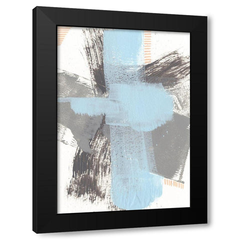 Kenetic VI Black Modern Wood Framed Art Print by Moore, Regina