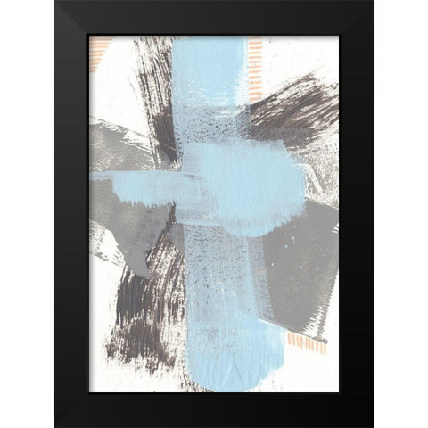 Kenetic VI Black Modern Wood Framed Art Print by Moore, Regina