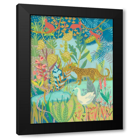 Jungle Dreaming I Black Modern Wood Framed Art Print with Double Matting by Zarris, Chariklia