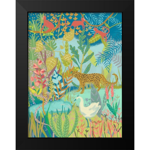 Jungle Dreaming I Black Modern Wood Framed Art Print by Zarris, Chariklia