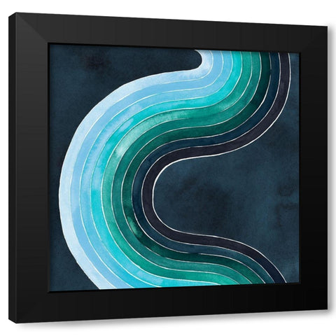 Mid Century Current I Black Modern Wood Framed Art Print with Double Matting by Popp, Grace
