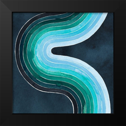 Mid Century Current II Black Modern Wood Framed Art Print by Popp, Grace