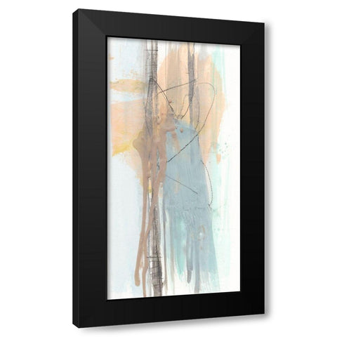 Pastel Splash II Black Modern Wood Framed Art Print by Goldberger, Jennifer