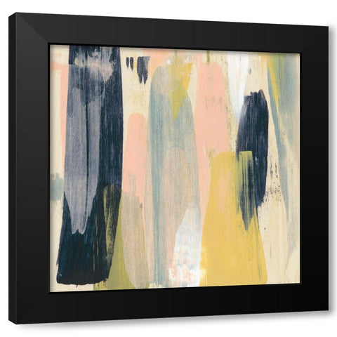 Pastel Glide II Black Modern Wood Framed Art Print by Goldberger, Jennifer