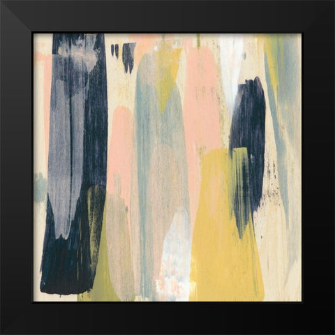 Pastel Glide II Black Modern Wood Framed Art Print by Goldberger, Jennifer