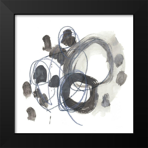 Insho III Black Modern Wood Framed Art Print by Vess, June Erica