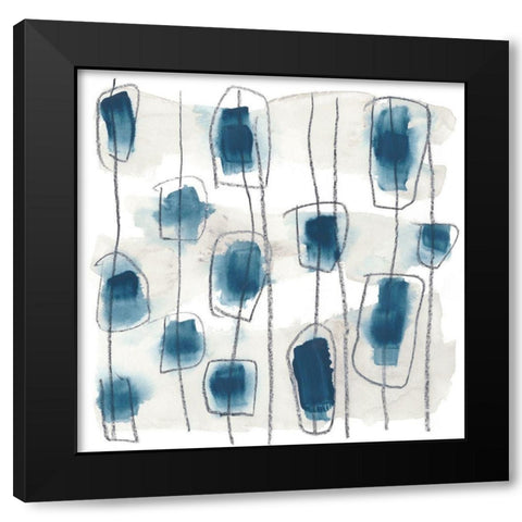 Insho IV Black Modern Wood Framed Art Print with Double Matting by Vess, June Erica