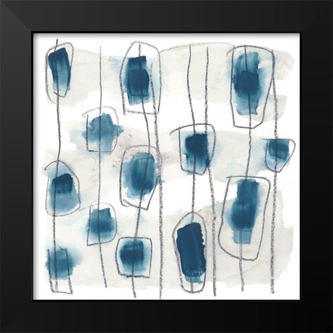 Insho IV Black Modern Wood Framed Art Print by Vess, June Erica