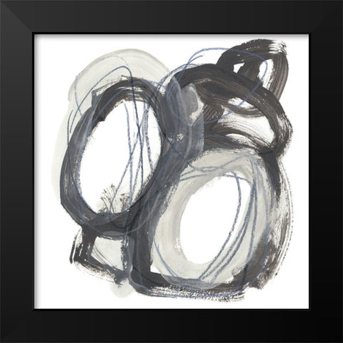 Insho V Black Modern Wood Framed Art Print by Vess, June Erica