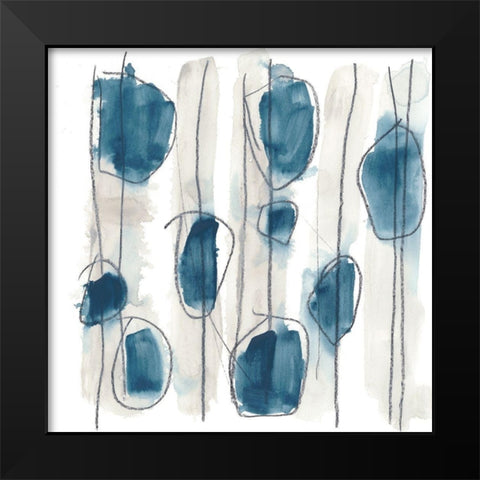 Insho VI Black Modern Wood Framed Art Print by Vess, June Erica