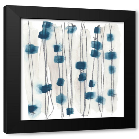 Insho VIII Black Modern Wood Framed Art Print by Vess, June Erica