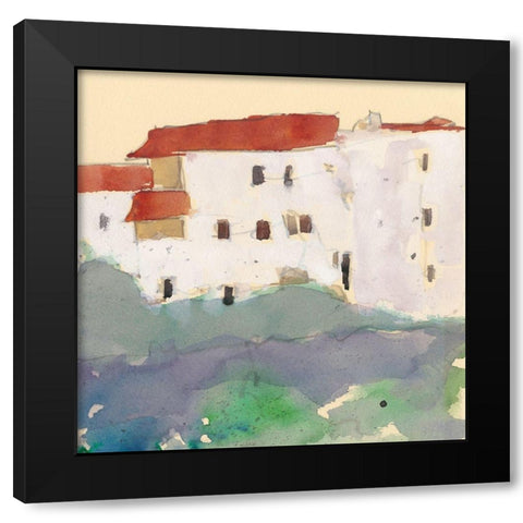 Along the Costa Del Sol I Black Modern Wood Framed Art Print with Double Matting by Dixon, Samuel