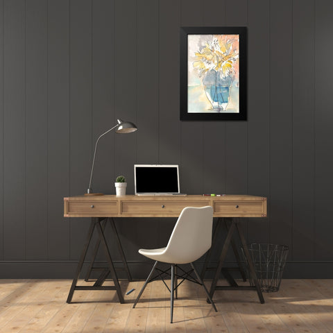 Lilium in Vase I Black Modern Wood Framed Art Print by Dixon, Samuel