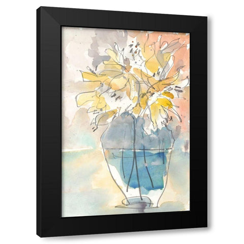 Lilium in Vase I Black Modern Wood Framed Art Print by Dixon, Samuel