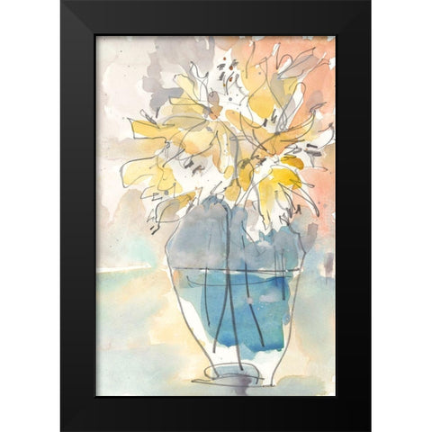 Lilium in Vase I Black Modern Wood Framed Art Print by Dixon, Samuel
