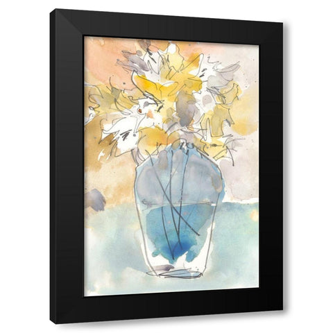 Lilium in Vase II Black Modern Wood Framed Art Print with Double Matting by Dixon, Samuel