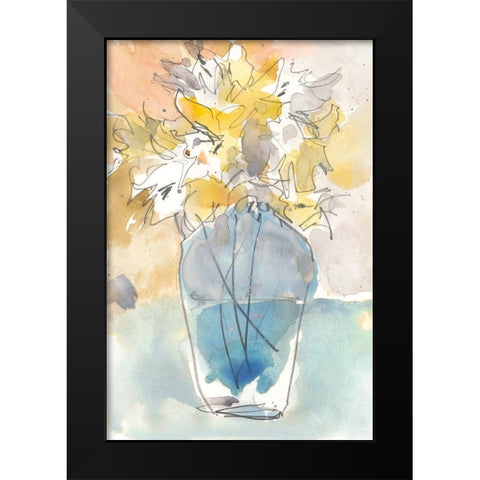 Lilium in Vase II Black Modern Wood Framed Art Print by Dixon, Samuel