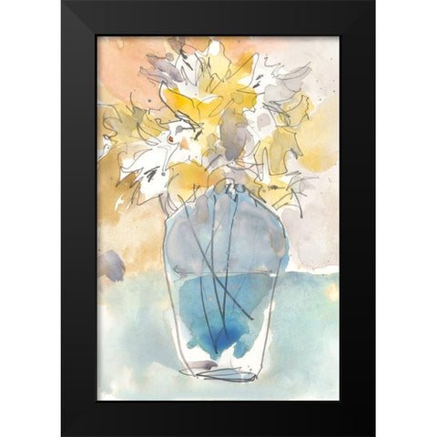 Lilium in Vase II Black Modern Wood Framed Art Print by Dixon, Samuel