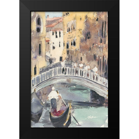 Along the Venice Canal Black Modern Wood Framed Art Print by Dixon, Samuel