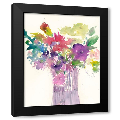 Color Combinations II Black Modern Wood Framed Art Print with Double Matting by Dixon, Samuel
