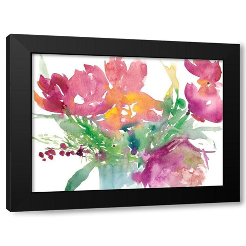 Velvet Black Modern Wood Framed Art Print by Dixon, Samuel