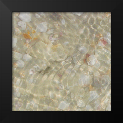 Shell Squares I Black Modern Wood Framed Art Print by Ilosky, Pam