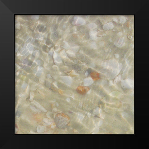 Shell Squares II Black Modern Wood Framed Art Print by Ilosky, Pam