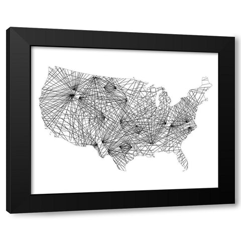 United Matrix Black Modern Wood Framed Art Print by Goldberger, Jennifer