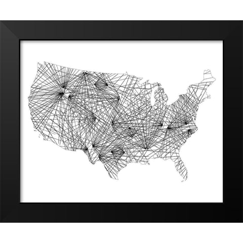 United Matrix Black Modern Wood Framed Art Print by Goldberger, Jennifer