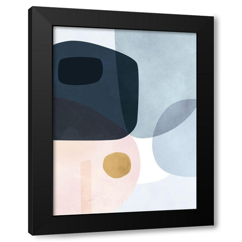 Gold Monde I Black Modern Wood Framed Art Print by Borges, Victoria