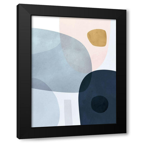 Gold Monde II Black Modern Wood Framed Art Print with Double Matting by Borges, Victoria